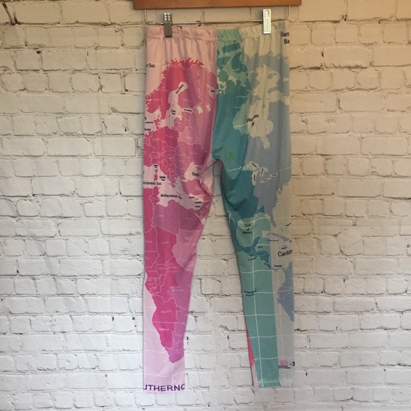 World Map Leggings 4/$20 SALE - Picture 3 of 8